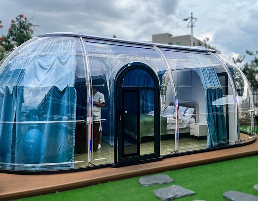 Σύγχρονο στυλ Star Room Glamping Dome Prefab Καμπίνα Σπίτι και εστιατόριο προς πώληση PC Σπίτι σκηνή