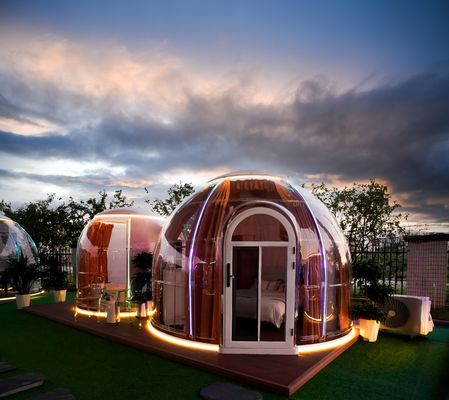 Ξενοδοχείο Νέου Σχεδιασμού Luxury Igloo Dome House Outdoor Διαφανής Glamping Dome Τέντα Γεωδεδικοί Θόλοι προς πώληση