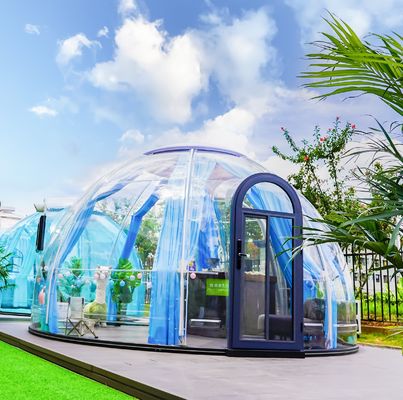 Πολυκαρβονικό Αδιάβροχο Διαφανές Δωμάτιο Glamping Luxury Bubble Dome House