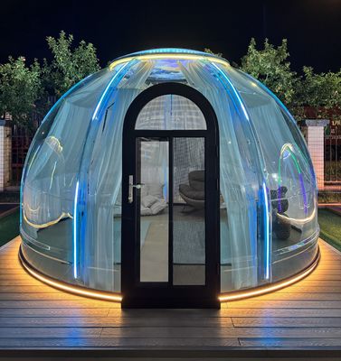Εξωτερικό φουσκωτό χάλυβα και υλικό PC Bubble Lodge για κάμπινγκ ξενοδοχείο βίλα ή Star Dome δωμάτιο-πράσινο σπίτι