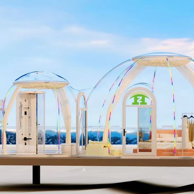 4 Season Prefab PC Ξενοδοχείο Σπίτι Τέντα Glamping Resort Τέντες Θόλος Σπίτι με μπάνιο