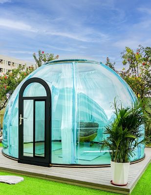 4.2m Διαμέτρου Full 360° Διαφάνεια PC Dome House Αδιάβροχη σκηνή φυσαλίδων για τραπέζι